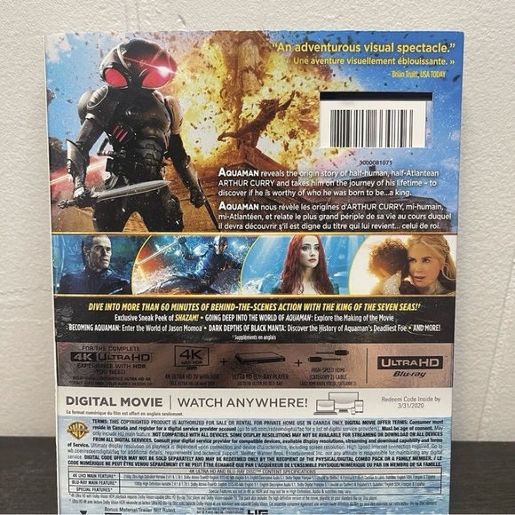Aquaman (**4K UHD ONLY NO BLU RAY**) Jason Mamoa (2018) - Picture 7 of 8